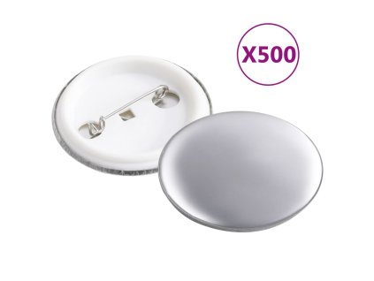 Prázdné placky se špendlíkem 500 setů 37 mm