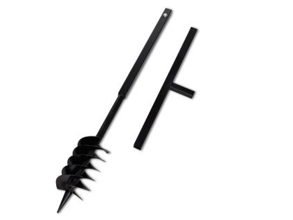 Zemní vrták s rukojetí, 120 mm, s dvojitou spirálou
