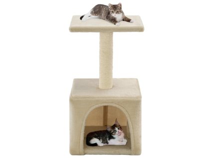 Škrabadlo pro kočky sisalové sloupky 55 cm béžové