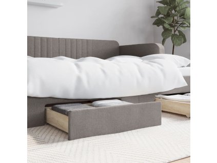Zásuvky pod postel 2 ks taupe kompozitní dřevo a textil