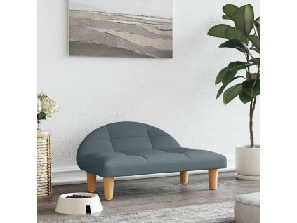 Pelíšek pro psy tmavě šedý 70 x 52 x 30 cm textil