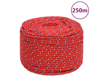 Lodní lano červené 6 mm 250 m polypropylen