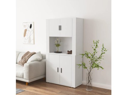 Skříň highboard bílá kompozitní dřevo