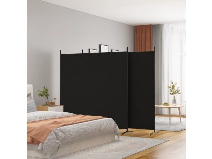 3dílný paraván bílý 525 x 180 cm textil