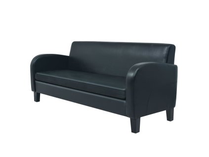 3místná pohovka umělá kůže černá