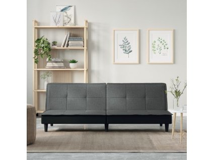 Rozkládací pohovka tmavě šedá textil