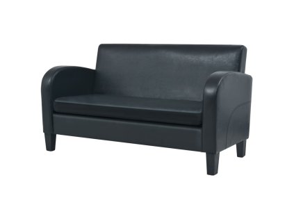 2místná pohovka z umělé kůže černá