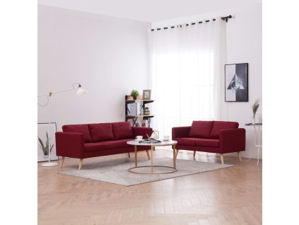 2dílná sedací souprava textilní vínová