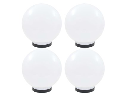 Kulovité LED lampy 4 ks koule 25 cm PMMA