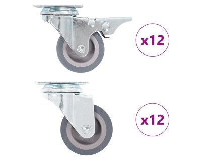 24 ks otočná kolečka 50 mm