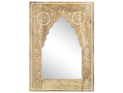 Ručně malované zrcadlo 40 x 55 cm masivní mangovníkové dřevo