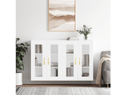 Nástěnné skříňky 2 ks bílé kompozitní dřevo