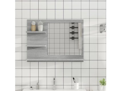 Koupelnové zrcadlo šedé sonoma 60x10,5x45 cm kompozitní dřevo