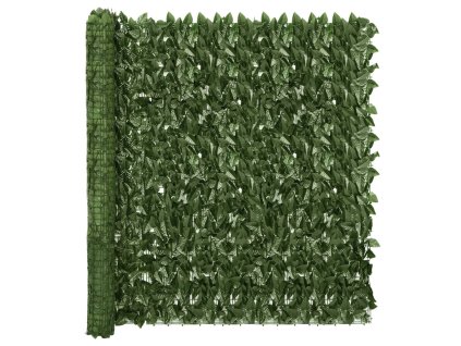 Balkónová zástěna s tmavě zelenými listy 400 x 150 cm