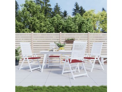 Podušky na zahradní židli 4 ks vínové 40x40x4 cm látka oxford