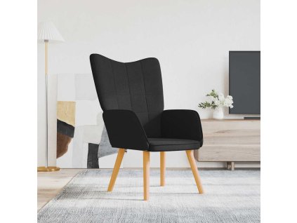Relaxační židle černá textil