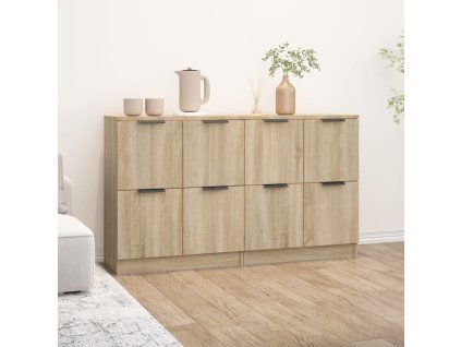 Příborníky 2 ks dub sonoma 60 x 30 x 70 cm kompozitní dřevo