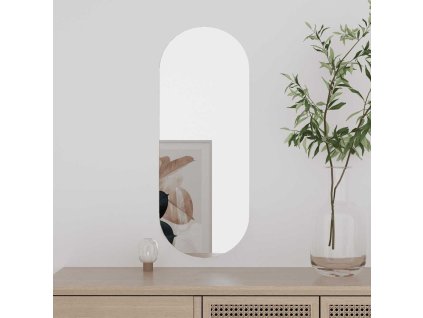 Nástěnné zrcadlo 20 x 50 cm sklo oválné