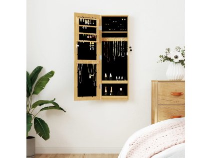 Zrcadlová šperkovnice nástěnná 30 x 8,5 x 90 cm