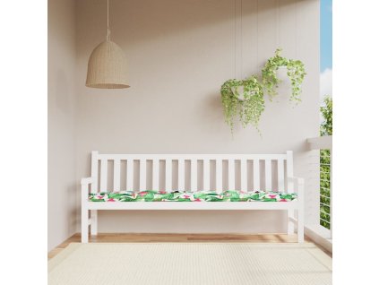 Poduška na zahradní lavici vícebarevná 200 x 50 x 7 cm textil