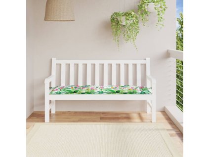 Poduška na zahradní lavici vícebarevná 150x50x7 cm látka oxford