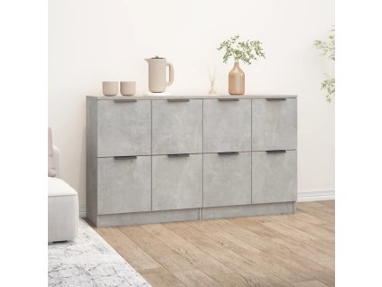 Příborníky 2 ks betonově šedé 60 x 30 x 70 cm kompozitní dřevo