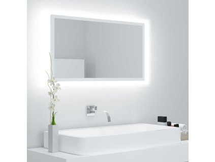 LED koupelnové zrcadlo bílé 80 x 8,5 x 37 cm akrylové