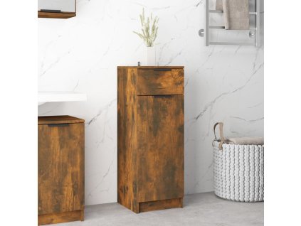 Koupelnová skříňka kouřový dub 32 x 34 x 90 cm kompozitní dřevo