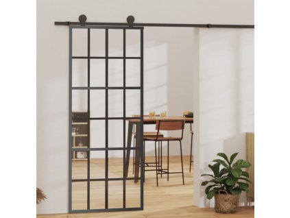 Posuvné dveře s kováním ESG sklo a hliník 76 x 205 cm