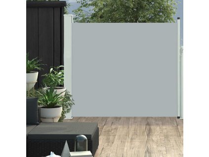 Zatahovací boční markýza/zástěna na terasu 100 x 300 cm šedá