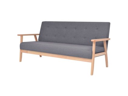 Trojmístná sedačka, textilní čalounění, tmavě šedá
