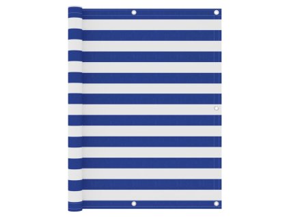 Balkónová zástěna bílomodrá 120 x 600 cm oxfordská látka