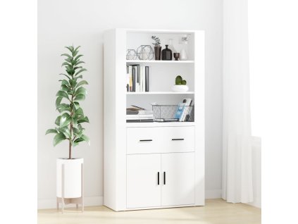 Skříň highboard bílá kompozitní dřevo