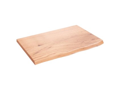 Nástěnná police světle hnědá 60x40x2 cm ošetřený masivní dub