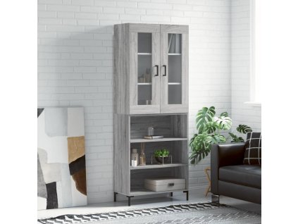 Skříň highboard šedá sonoma 69,5 x 34 x 180 cm kompozitní dřevo