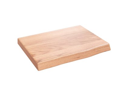 Nástěnná police světle hnědá 40x30x(2-4)cm ošetřený masivní dub