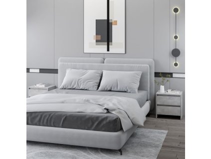 Noční stolky 2 ks betonově šedé 45x34,5x44,5cm kompozitní dřevo