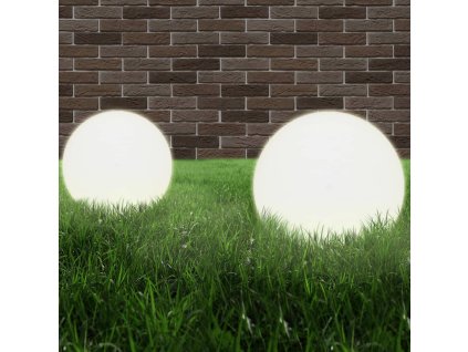 Kulovité LED lampy 2 ks koule 40 cm PMMA