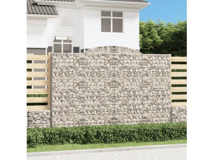 Klenuté gabionové koše 6 ks 300x50x200/220cm pozinkované železo