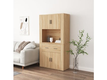 Skříň highboard dub sonoma kompozitní dřevo