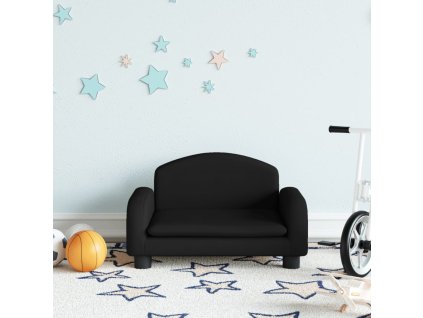 Dětská pohovka černá 50 x 40 x 30 cm textil