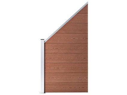 Plotový dílec WPC 95 x (105–180) cm hnědý 49070