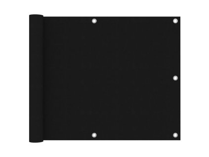 Balkónová zástěna černá 75 x 600 cm oxfordská látka