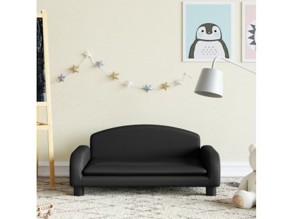 Dětská pohovka černá 70 x 45 x 30 cm umělá kůže