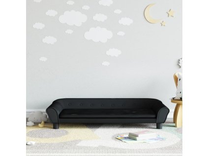 Dětská pohovka černá 100 x 50 x 26 cm samet