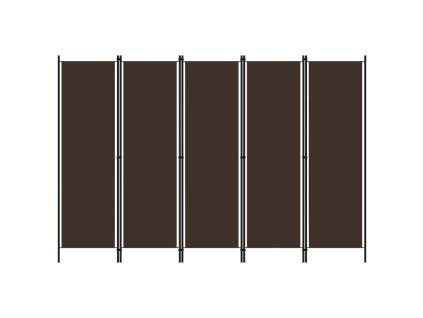5dílný paraván hnědý 250 x 180 cm