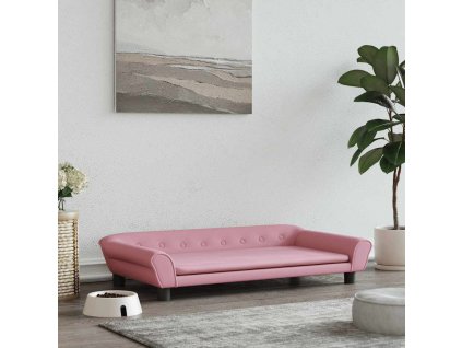 Pelíšek pro psy růžový 100 x 50 x 21 cm samet