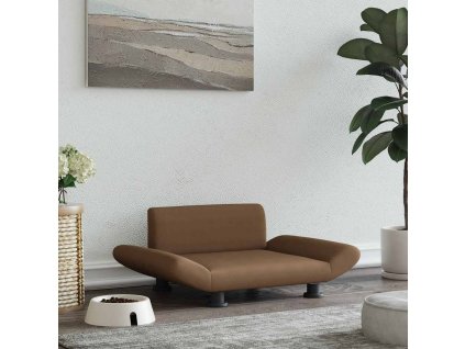Pelíšek pro psy hnědý 70 x 45 x 28 cm textil