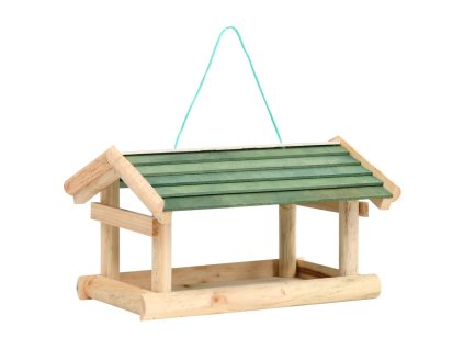 Krmítko pro ptáky masivní dřevo 35 x 29,5 x 21 cm