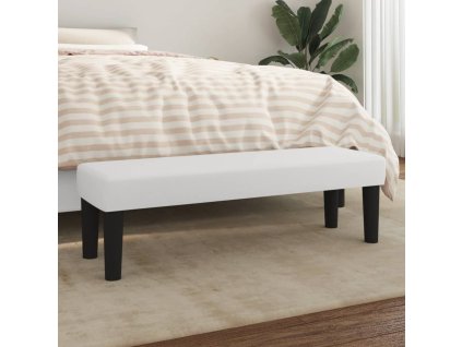 Lavice bílá 100x30x30 cm umělá kůže